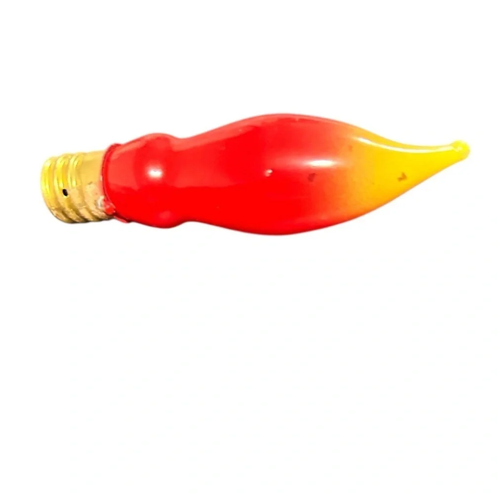 Vintage Christmas Lights Replacement Bulbs 26 Clear Red Orange and 1 Flame